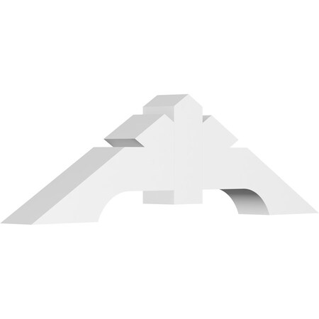 Ekena Millwork Vanguard Architectural Grade PVC Gable Bracket, 60"W x 17 1/2"H x 6"D x 6"F, 7/12 Pitch GBP060X18X0606VAN00